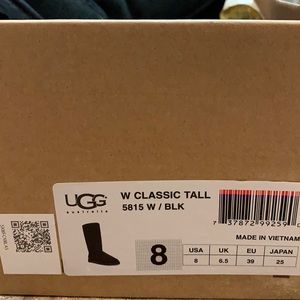 UGG CLASSIC TALL BOOTS BLACK